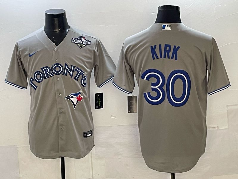 Men 2025 Nike Toronto Blue Jays #30 Kirk Grey Game MLB Jersey 03->toronto blue jays->MLB Jersey
